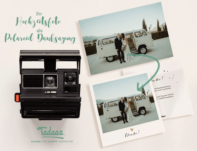Polaroid Dankeskarte