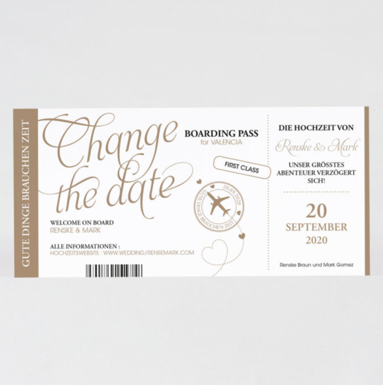 Change the Date Karten 2   Hochzeit verschieben – Checkliste