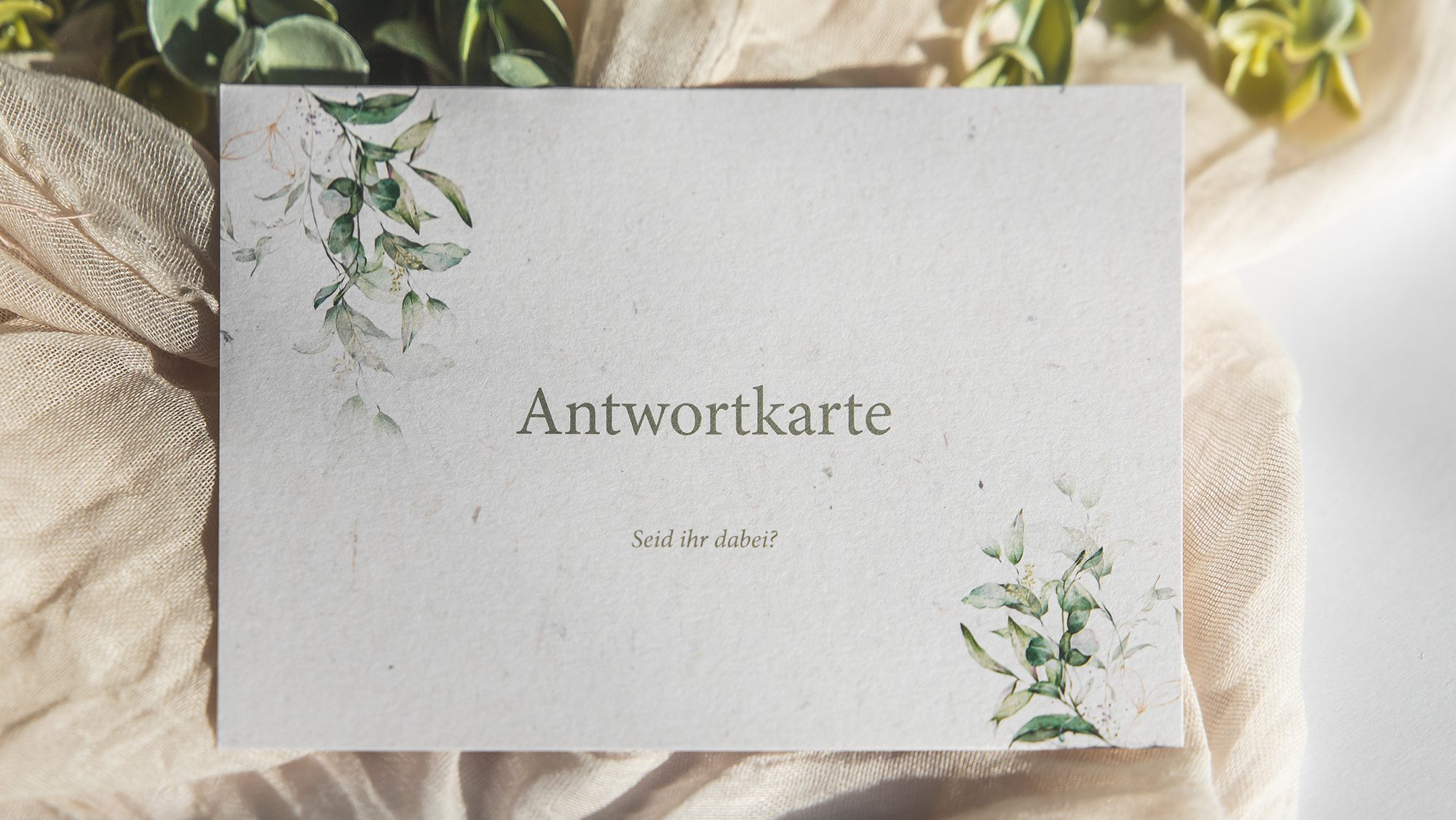 Antwortkarte zur Hochzeit im floralen Design